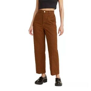 Levi’s Math Club Slacks elastic waist plaid smart miranda - sz M